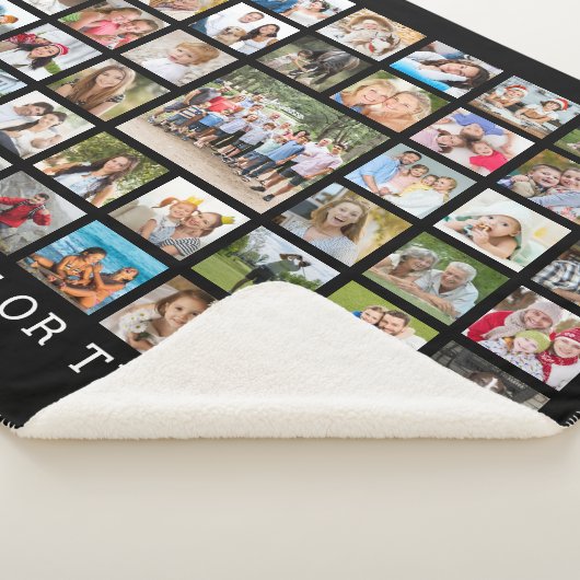 Couverture Sherpa Photo Collage 45 Photos Personnalisées Noir (3/4)