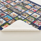 Couverture Sherpa Photo Collage 53 Photos Personnalisées Bleues Pers (3/4)