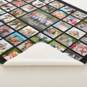 Couverture Sherpa Photo Collage 53 Photos Personnalisées Noir (3/4)