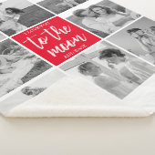 Couverture Sherpa Photo Collage Couple Moderne & Citation De La Lune (3/4)