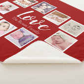 Couverture Sherpa Photo Collage LOVE Thème Unique Personnalisé (3/4)