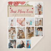Couverture Sherpa Photo Collage Meilleure Maman Jour des mères moder (Devant)