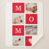 Couverture Sherpa Photo Collage Moderne & Best Mom Ever Cadeau (Devant)