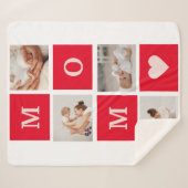 Couverture Sherpa Photo Collage Moderne & Best Mom Ever Cadeau (Devant (Horizontal))