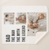 Couverture Sherpa Photo Collage moderne | Cadeau papa (Devant (Horizontal))