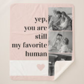 Couverture Sherpa Photo Collage Moderne & Romantique Jolie Citation  (Devant)