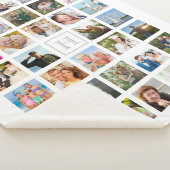 Couverture Sherpa Photo Collage Monogramme Gris blanc (3/4)