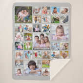 Couverture Sherpa Photo Collage Nom ou titre Gris (Devant)