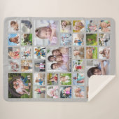Couverture Sherpa Photo Collage Nom ou titre Gris (Devant (Horizontal))