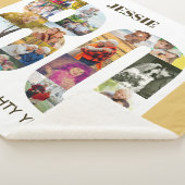 Couverture Sherpa Photo Collage Numéro 80 Beige 80e anniversaire (3/4)