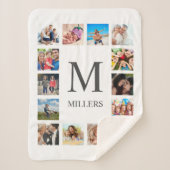 Couverture Sherpa Photo Custom Family Collage Personnalité de White (Devant)