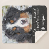 Couverture Sherpa Photo de chien commémorative personnalisée pour an (Devant (Horizontal))