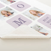 Couverture Sherpa Photo de collage moderne Meilleure mère Ever Purpl (3/4)