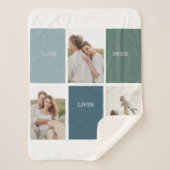 Couverture Sherpa Photo de collection de la famille moderne | Amour  (Devant)