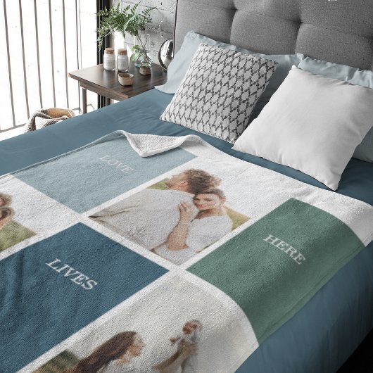 Couverture Sherpa Photo de collection de la famille moderne | Amour 