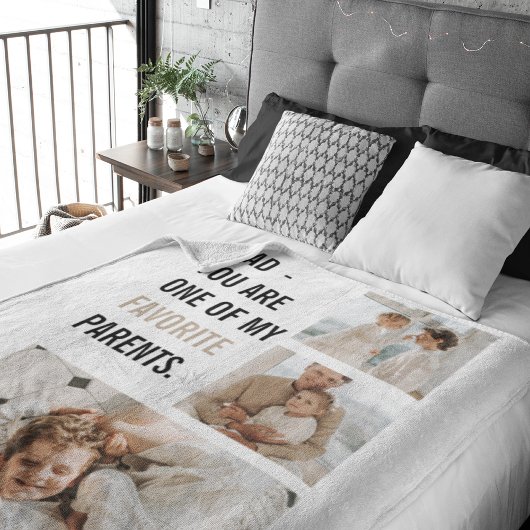 Couverture Sherpa Photo de collection moderne et cadeau de Fête des