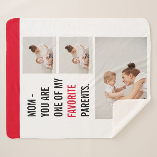 Couverture Sherpa Photo de collection moderne & Joyeux cadeau de la  (Devant (Horizontal))