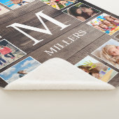 Couverture Sherpa Photo de Custom Collage Rustic Farmhouse Family (3/4)