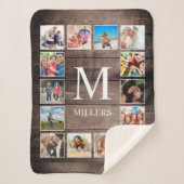Couverture Sherpa Photo de Custom Collage Rustic Farmhouse Family (Devant)