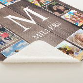 Couverture Sherpa Photo de Custom Collage Rustic Farmhouse Family (3/4)