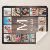 Couverture Sherpa Photo de Custom Collage Rustic Farmhouse Family (Devant (Horizontal))