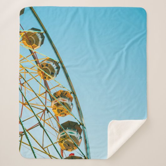 Couverture Sherpa Photo de la roue verte Ferris (Devant)