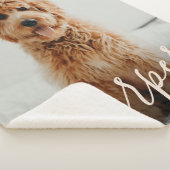 Couverture Sherpa Photo de l'animal & Nom manuscrit (3/4)
