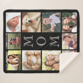 Couverture Sherpa Photo de maman Black Collage (Devant (Horizontal))