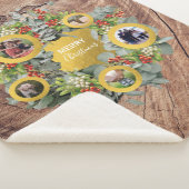 Couverture Sherpa Photo de Noël Collage de couronnes photo de vacanc (3/4)