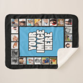 Couverture Sherpa Photo do-it-yourself Collage Personnalisé (Devant (Horizontal))