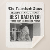 Couverture Sherpa Photo du journal personnalisé Best Papa Ever (Devant)