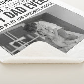 Couverture Sherpa Photo du journal personnalisé Best Papa Ever (3/4)