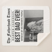 Couverture Sherpa Photo du journal personnalisé Best Papa Ever (Devant (Horizontal))