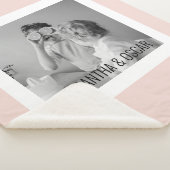 Couverture Sherpa Photo Famille Moderne Pastel Rose Simple Cadeau (3/4)