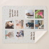 Couverture Sherpa Photo Memories Meilleur papa Coeurs kaki (Devant (Horizontal))