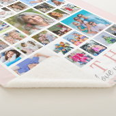 Couverture Sherpa Photo MÈRE Collage Floral Blush Pink (3/4)