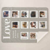 Couverture Sherpa Photo moderne Couple Love Anniversaire Valentines (Devant (Horizontal))