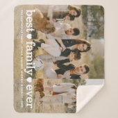 Couverture Sherpa Photo moderne Elegant Meilleure Famille Jamais Col (Devant)