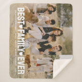 Couverture Sherpa Photo moderne Elegant Meilleure Famille Jamais Col (Devant)