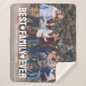 Couverture Sherpa Photo moderne Elégante meilleure famille jamais (Devant)