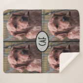 Couverture Sherpa Photo Monogramme Ajouter vos propres images Sherpa (Devant (Horizontal))