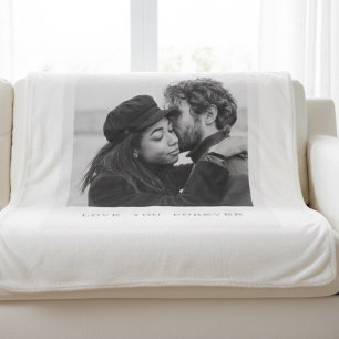 Couverture Sherpa Photo personnalisé – Je t'aime pour toujours