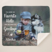 Couverture Sherpa Photo Personnalisée de Chien Mémorial Moderne Pour (Devant (Horizontal))