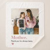 Couverture Sherpa Photo personnalisée de maman Merci (Devant)