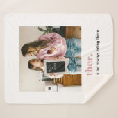 Couverture Sherpa Photo personnalisée de maman Merci (Devant (Horizontal))