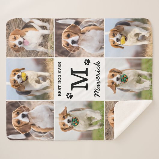 Couverture Sherpa Photo personnalisée moderne Collage Amoureux des c (Devant (Horizontal))