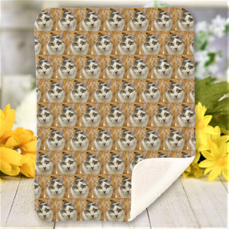 Couverture Sherpa Photo personnalisée pour animal de compagnie ou fa