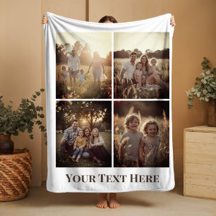 Couverture Sherpa Photo personnalisée Sherpa Blanket Collage Grand-m