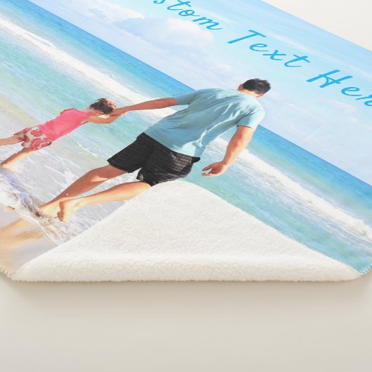 Couverture Sherpa Photo personnalisée Texte Sherpa Blanket avec vos  (3/4)