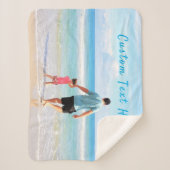 Couverture Sherpa Photo personnalisée Texte Sherpa Blanket avec vos  (Devant)